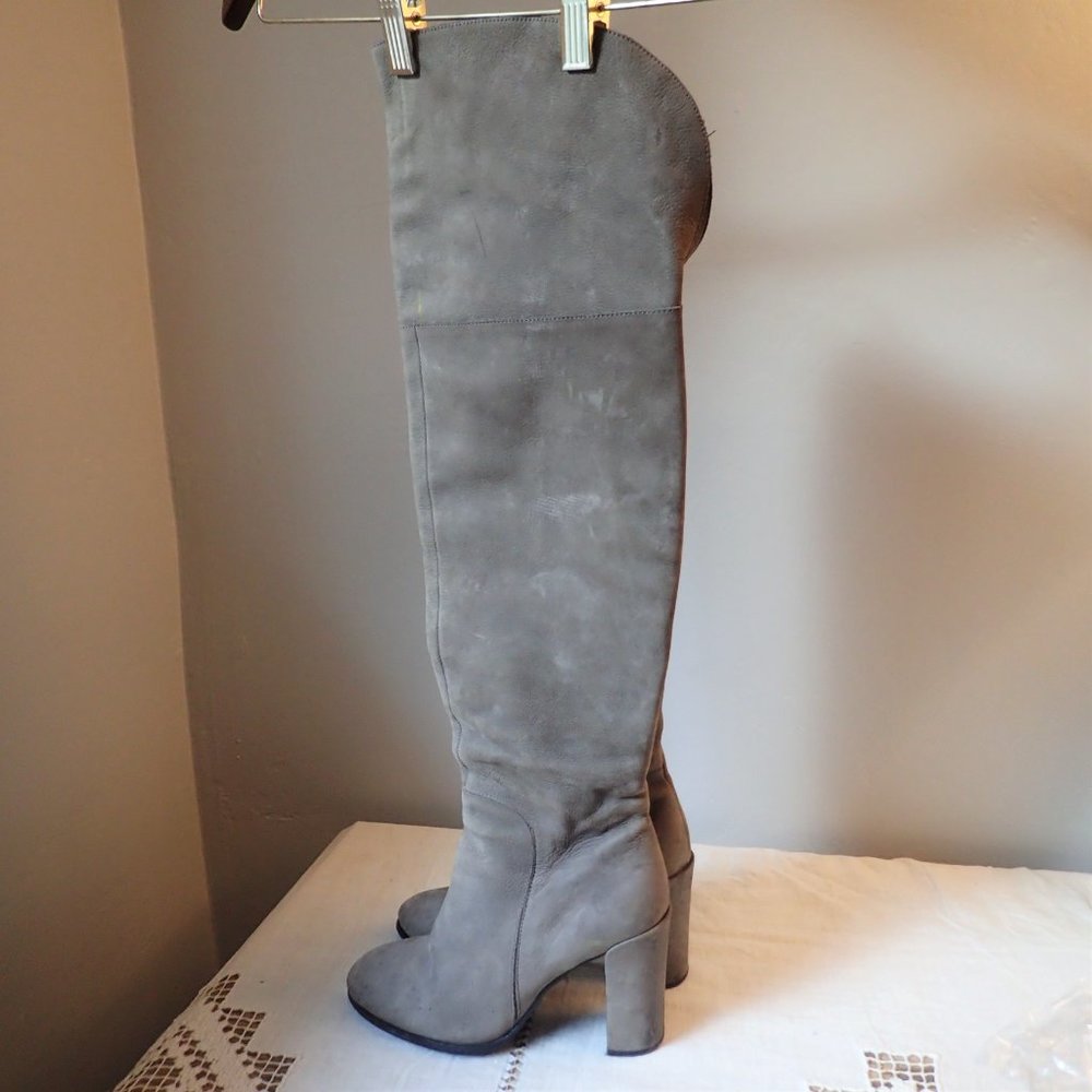 Kenneth Cole Jack Over The Knee Olive Suede Boots